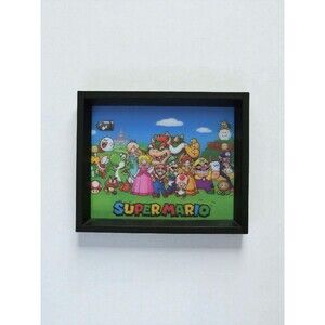 Super Mario Bros 3D Hologram Picture 9” x 11” – Like New – Nintendo Wall Art